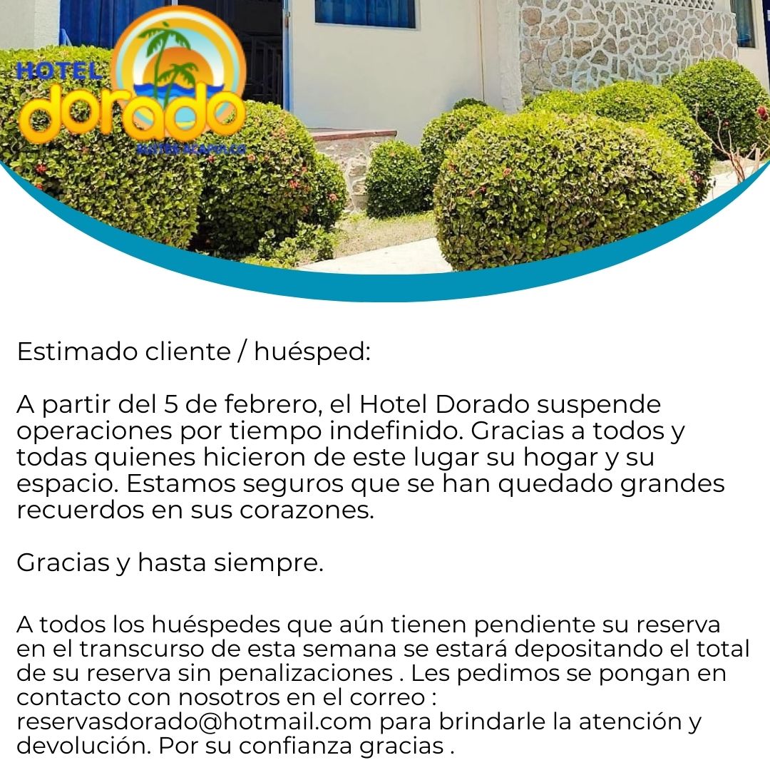 Agradecemos toda la ayuda en Acapulco en el Hotel Dorado tras el huracán Otis